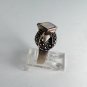 VINTAGE STYLE STERLING SILVER MOTHER PEARL MARCASITES RING SIZE 10