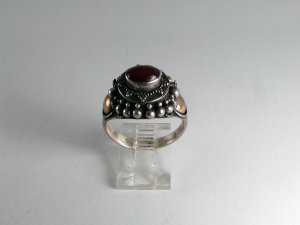 VINTAGEL TRIBAL STERLING SILVER CARNELIAN RING SIZE 9 1/4