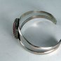 VINTAGE NATIVE AMERICAN SILVER JASPER CUFF BRACELET