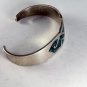 VINTAGE MEXICAN MEXICO TAXCO STERLING SILVER TURQUOISE CUFF BRACELET