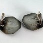 VINTAGE STERLING SILVER NIELLO SIAM CLIP ON EARRINGS