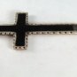 VINTAGE STERLING SILVER BLACK ONYX CROSS