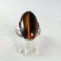 VINTAGE STERLING SILVER TIGER EYE RING SIZE 6