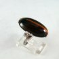 VINTAGE STERLING SILVER TIGER EYE RING SIZE 6