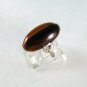 VINTAGE STERLING SILVER TIGER EYE RING SIZE 6