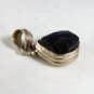 VINTAGE STERLING SILVER ROUGH CUT AMYTHEST PENDANT