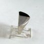 STERLING SILVER BLACK ONYX RING SIZE 6 1/2