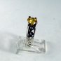 VINTAGE STERLING SILVER SPARKLY CITRINE RING SIZE 7 1/4