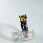 VINTAGE STERLING SILVER SPARKLY CITRINE RING SIZE 7 1/4