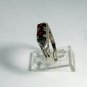 VINTAGE STYLE STERLING SILVER FILIGREE GARNETS RING SIZE 6