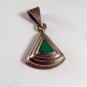 VINTAGE MEXICAN STERLING SILVER MALACHITE PENDANT