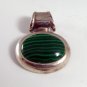 VINTAGE STERLING SIILVER MALACHITE PENDANT