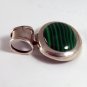 VINTAGE STERLING SIILVER MALACHITE PENDANT