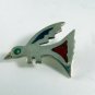 VINTAGE MEXICAN MEXICO CODENA STERLING SILVER ENAMEL BIRD BROOCH PENDANT