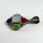 GOTHIC RENAISSANCE FESTIVAL VINTAGE STYLE STERLING SILVER ONYX CROSS PENDANT