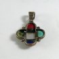 GOTHIC RENAISSANCE FESTIVAL VINTAGE STYLE STERLING SILVER ONYX CROSS PENDANT