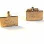 1960's Gold Tone Cufflinks Engraved Pete