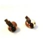 Vintage 1940's 1950's Copper Tone Fu Manchu Detective Cufflinks