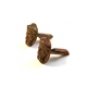 Vintage 1940's 1950's Copper Tone Fu Manchu Detective Cufflinks