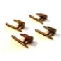 Vintage 1940's 1950's Copper Tone Fu Manchu Detective Shirt Studs