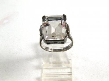 Vintage Sterling Silver CZ Ring Size 6 1/2