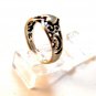 Vintage Sterling Silver Heart Ring Size 5 3/4