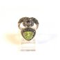Sterling Silver & Citrine Flip Heart Fashion Ring Size 8 1/2