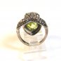 Sterling Silver & Citrine Flip Heart Fashion Ring Size 8 1/2