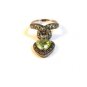 Sterling Silver & Citrine Flip Heart Fashion Ring Size 8 1/2