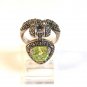 Sterling Silver & Citrine Flip Heart Fashion Ring Size 8 1/2
