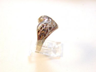 Vintage Sterling Silver Heart Ring Size 9 1/4