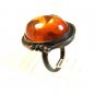 Vintage Sterling Silver Baltic Amber Ring Size 8 1/2