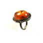 Vintage Sterling Silver Baltic Amber Ring Size 8 1/2
