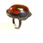 Vintage Sterling Silver Baltic Amber Ring Size 8 1/2