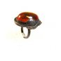 Vintage Sterling Silver Baltic Amber Ring Size 8 1/2