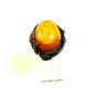 Vintage Sterling Silver Baltic Amber Ring Size 8 1/2