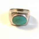 Vintage Native American Sterling Silver Turquoise Ring Size 7 1/2