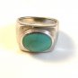 Vintage Native American Sterling Silver Turquoise Ring Size 7 1/2