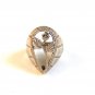 Vintage Sterling Silver Flower Ring Size 7 1/4