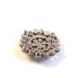 Vintage 1950's Silver Tone & Blue Rhinestone Brooch