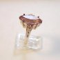 Vintage Sterling Silver Amythest & Czs Ring Sz 8 1/2