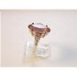 Vintage Sterling Silver Amythest & Czs Ring Sz 8 1/2