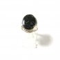 Sterling Silver & Black Ring Size 9  Unbranded 7915