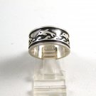 Mexican Taxco Sterling Silver Dolphin Band Ring Size 7 3/4