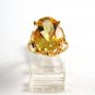 Sterling Silver Gold Vermeil Citrine Ring Size 7 1/2