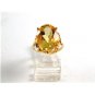 Sterling Silver Gold Vermeil Citrine Ring Size 7 1/2