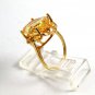 Sterling Silver Gold Vermeil Citrine Ring Size 7 1/2