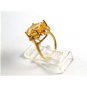 Sterling Silver Gold Vermeil Citrine Ring Size 7 1/2