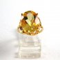 Sterling Silver Gold Vermeil Citrine Ring Size 7 1/2