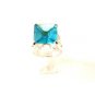 Huge Vintage Sterling Silver & Blue Topaz Ring Sz 8 1/4